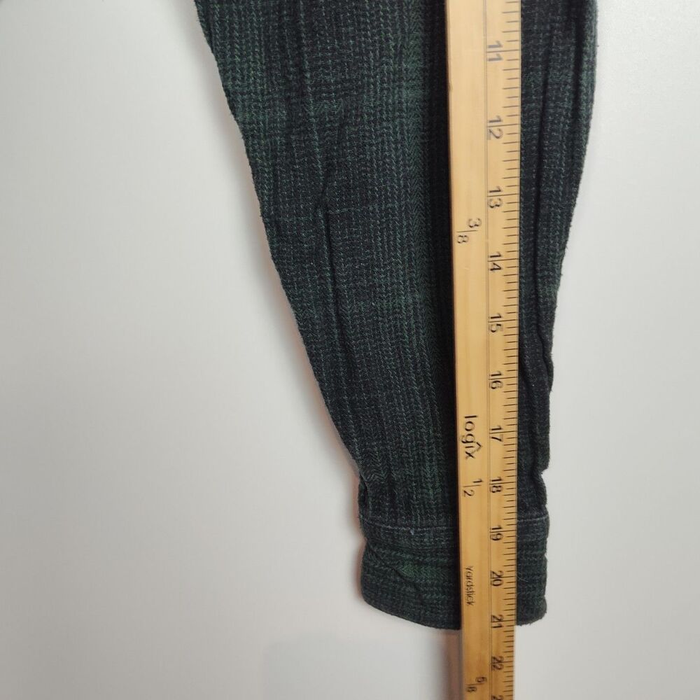 Levi's Button-Up Flannel Shirt Men's S Relaxed Green/Black Plaid Long Sleeves - Picture 7 of 10